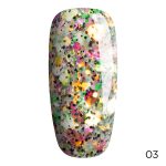 Акрил-гель з блискітками Glitter Acrylic Gel Couture Color №03